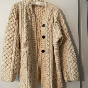 Irish Wool Cable Knit Sweater